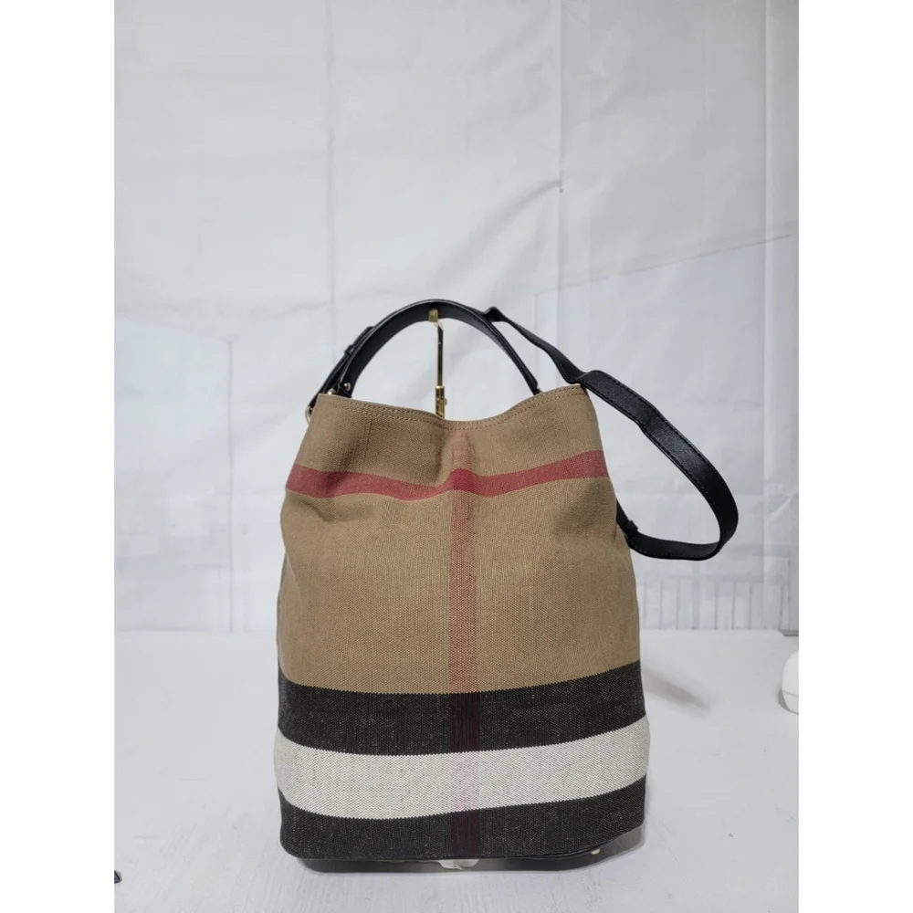 Authentic BURBERRY Ashby Hobo SaddleCanvas Mega Check - Picture 8 of 12